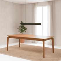Mesa Ficus Natuame 77cm x100cm x 210cm Tampo em MDF Marrom/Madeira/Cinamomo