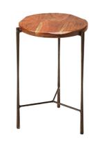 Mesa final Accent Offex Modern Round Solid Acacia Wood