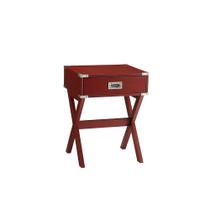 Mesa final Ergode Red Campaign Style Metal Corner com 1 gaveta Mesa final Ergode Red Campaign Style Metal Corner com 1 gaveta