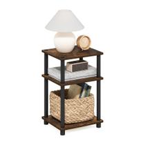 Mesa final Furinno Just 3 camadas Turn-N-Tube Amber Pine/Black