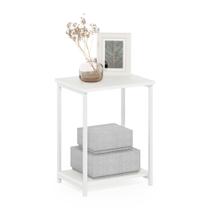 Mesa final Furinno Simplistic Industrial Metal Frame White