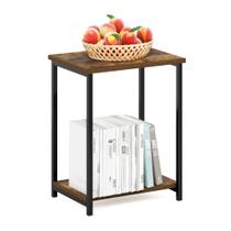 Mesa final Furinno Simplistic Metal Frame Amber Pine