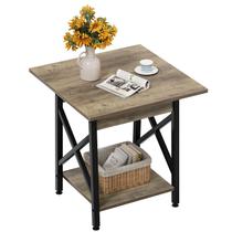Mesa final GreenForest de 60 cm para sala de estar com armazenamento de 2 camadas