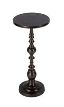 Mesa final Offex Transitional Round Bronze Pedestal Alumínio