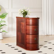 Mesa final ROOMTEC de madeira maciça com 2 gavetas em estilo vintage