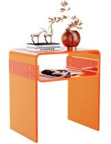 Mesa final solaround, acrílico transparente, cabeceira de 2 camadas (laranja) Mesa final solaround, acrílico transparente, cabeceira de 2 camadas (laranja)