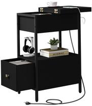 Mesa final SOOWERY com estação de carregamento, gabinete flip top