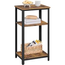 Mesa final Yaheetech Large, 3 camadas de altura, 30 cm com prateleiras de madeira