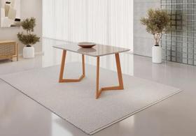 Mesa Fineza Tampo 1,20x80 Com Vidro Off JCM Movelaria