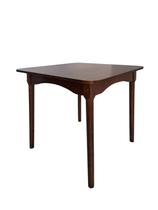 Mesa Fixa de Madeira Retangular Pés Redondos Tampo Multilaminado Imbuia