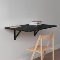 Mesa Fixa Preta 60x30cm para Parede - Compacta e Funcional