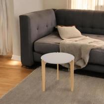 Mesa florida Hungria off white perolizado/freijo