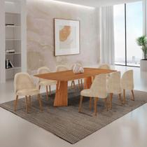 Mesa Florida Tampo Barril Laminado E 8 Cadeiras Suiça Milano/imbuia Nat/cinam. Imbuia Mesa Florida Tampo Barril Laminado E 8 Cadeiras Suiça Milano/imbuia Nat/cinam. Imbuia
