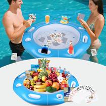Mesa flutuante ZFUNONE, jogo de sinuca inflável de 102 cm com porta-copos