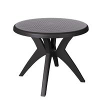 Mesa Forte Plástico redonda Deluxe com encaixe - Preto