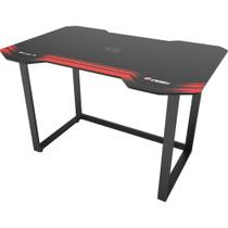 Mesa Fortrek Para Pc Notebook Gamer Acer Dell Sansung Com Pés Niveladores Tampo Mdf Revestido Tamanho Grande Preto e Vermelho