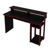 Mesa Gamer 136x89,5x60 cm Preto/Vermelho Tecnomobili