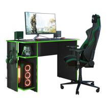 Mesa Gamer 3875 Preto Verde Qmovi Mesa Gamer 3875 Preto Verde Qmovi