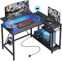 Mesa Gamer Bestier em L de 42" com Luzes LED e Tomada Mesa Gamer Bestier em L de 42" com Luzes LED e Tomada