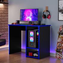 Mesa Gamer Compacta PX x 90cm Preto E Azul Mesa Gamer Compacta PX x 90cm Preto E Azul