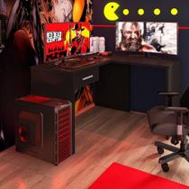 Mesa Gamer DRX 9000 Com Kit Extensor Para Escritório Estudos -