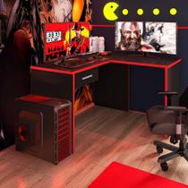 Mesa Gamer DRX 9000 Com Kit Extensor Para Escritório Estudos -