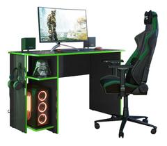 Mesa Gamer e Escritório 3875 Verde/Preta Mesa Gamer e Escritório 3875 Verde/Preta