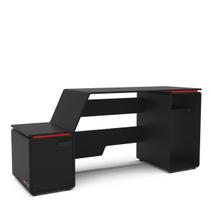 Mesa Gamer E Escritório Xt Racer Space One Preta Detalhe