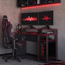 Mesa Gamer Escrivaninha em 2334 136cm Vulcano Preto Mesa Gamer Escrivaninha em 2334 136cm Vulcano Preto