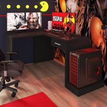 Mesa Gamer Escrivaninha em L DRX9000 1 Gaveta - Móveis Leão