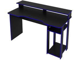 Mesa Gamer Ideal para 2 Monitores Preto/Azul Me4153 - Tecno Mobili Mesa Gamer Ideal para 2 Monitores Preto/Azul Me4153 - Tecno Mobili