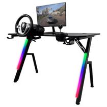 Mesa Gamer Kalan illumi Escrivaninha Iluminação RGB Preta Mesa Gamer Kalan illumi Escrivaninha Iluminação RGB Preta
