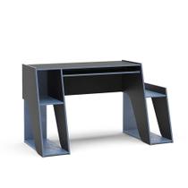 Mesa Gamer Kyoto Preta e Azul - Politorno