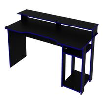 Mesa Gamer ME4153 Preto/Azul - Tecno