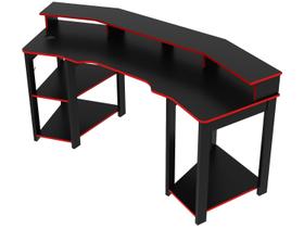 Mesa Gamer Me4167 186,6cm Preto E Vermelho Mesa Gamer Me4167 186,6cm Preto E Vermelho