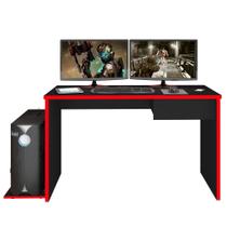 Mesa Gamer Para Computador e Estudo Gelius M09 Preto/Vermelho - Mpozenato