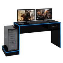 Mesa Gamer Player One Preta e Azul Mesa Gamer Player One Preta e Azul
