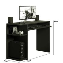 Mesa Gamer Preta c/ Bordas Azul Escrivaninha Mesa De Computador