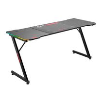 Mesa Gamer Redragon Castor Pro - 160 x 60cm - RGB - Mousepad Incluso - Fibra de Carbono - Preta