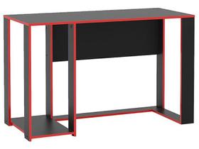 Mesa Gamer Singapura Ideal para 2 Monitores Preto/Vermelho - Politorno