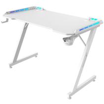 Mesa Gamer SuperFrame Epic RGB, Com Suporte Para Headset e Copo, Branco, SF-TB-EP11060WF RGB