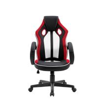 Mesa Gamer XP Preto + Cadeira Gamer Royale Preto Branco e Vermelho - MOOBX