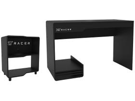 Mesa Gamer XT Racer Line Preto e Branco + Estante Mesa Gamer XT Racer Line Preto e Branco + Estante