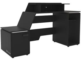 Mesa Gamer XT Racer Space Two Preto e Branco 2 Nichos 1 Porta