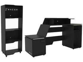 Mesa Gamer XT Racer Space Two Preto e Branco