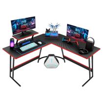 Mesa Gamer Xtrike Me DK-04, Tampo com Textura em Fibra de Carbono, Ergonômica, Preto - DK-04