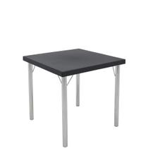 Mesa Geo Tramontina Beta Quadrada Suma Grafite Base Alumínio