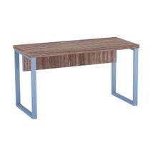 Mesa Gerência Tubolar PE 40 Pandin 1,50 x 0,70 M Walnut e Azul Dali