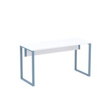 Mesa Gerência Tubular P25 Pandin 1,35 M Branco e Azul Dali