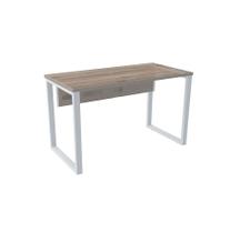Mesa Gerência Tubular P25 Pandin 1,35 M Walnut e Branco